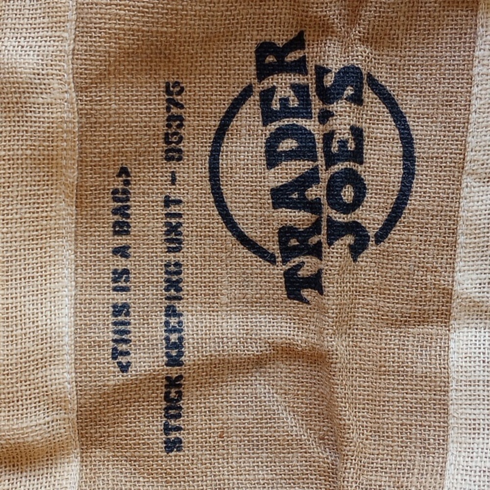 *50off3* 2 Shopping Tote Bags Trader Joe's Mini Burlap Vanity Fair - Picture 2 of 13